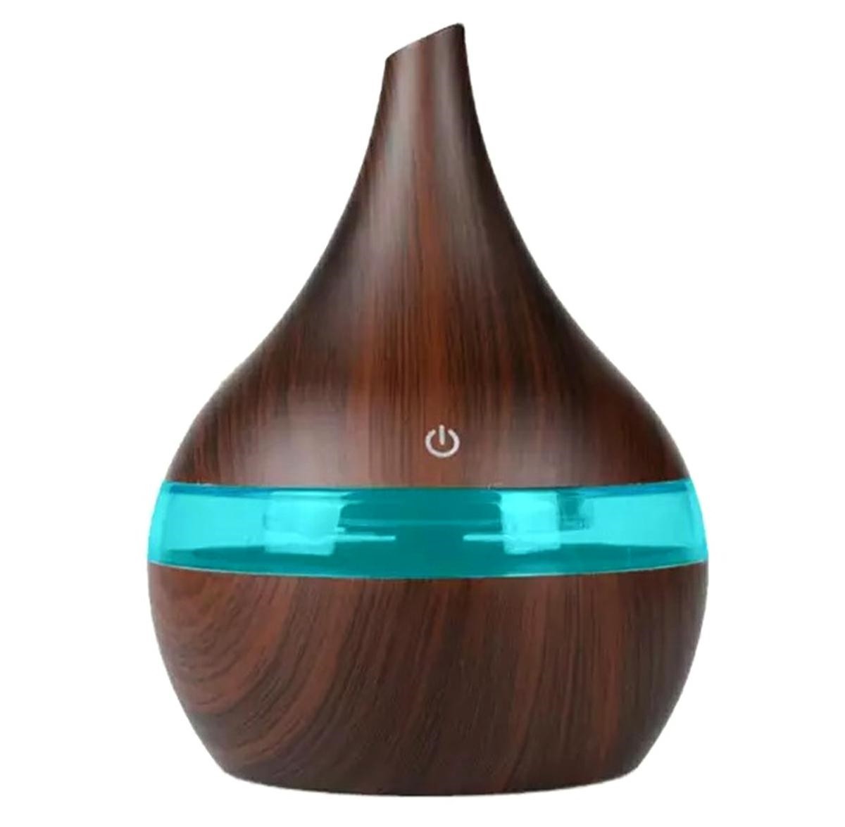 Umidificator aer, alimentare USB, iluminare led, 35 dB, 300ml, 2W, 5V, 14 x 10cm, maro - imagine 7